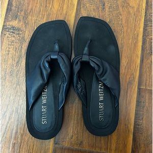 Stuart Weitzman Black Flip Flop